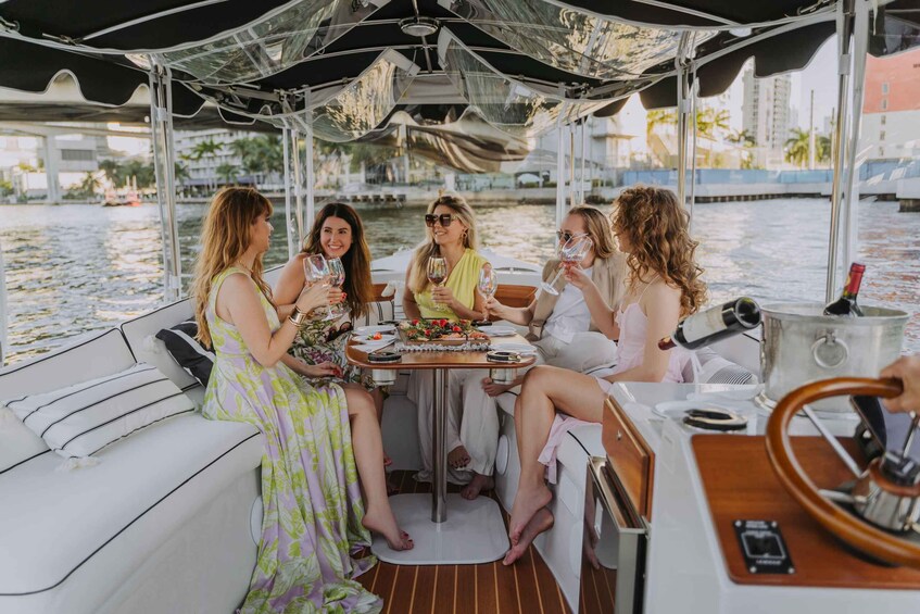 Picture 1 for Activity Miami: Luxury E-Boat Cruise with Wine and Charcuterie Board