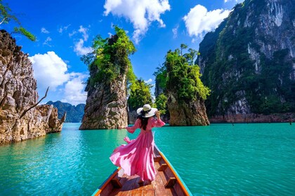 Khao Lak : Excursion privée d'une journée à Khao Sok avec Longtail excursio...