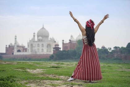 Ab Delhi: Privater Taj Mahal Sonnenaufgang und Agra Fort Tagesausflug