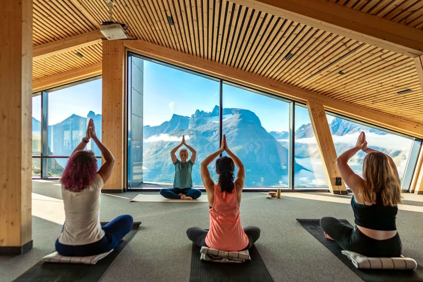 Picture 3 for Activity From Åndalsnes: Yoga on Nesaksla Mountain and Gondola Ticket