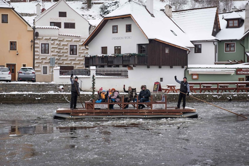 Picture 5 for Activity Český Krumlov: Advent Wooden Raft River Cruise