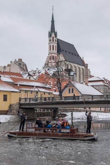 Picture 3 for Activity Český Krumlov: Advent Wooden Raft River Cruise