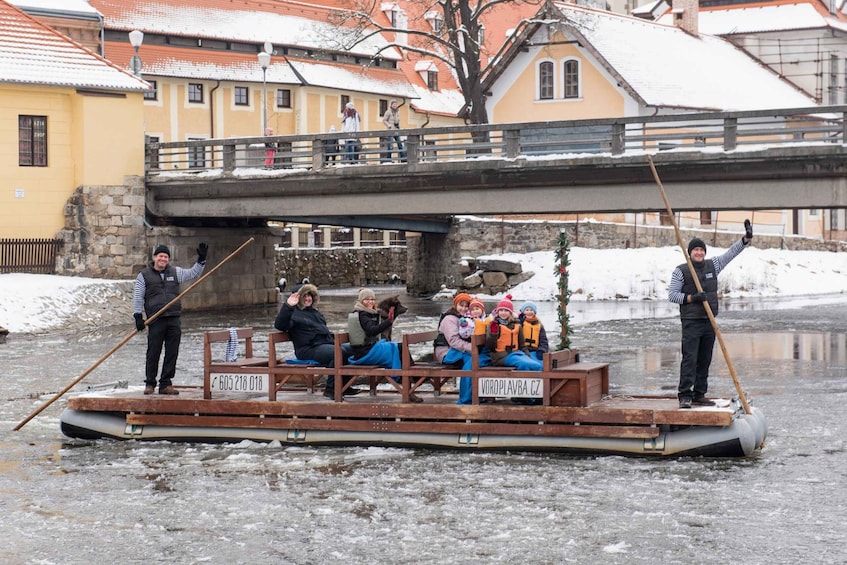 Picture 4 for Activity Český Krumlov: Advent Wooden Raft River Cruise