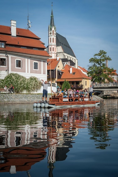 Picture 2 for Activity Český Krumlov: Advent Wooden Raft River Cruise