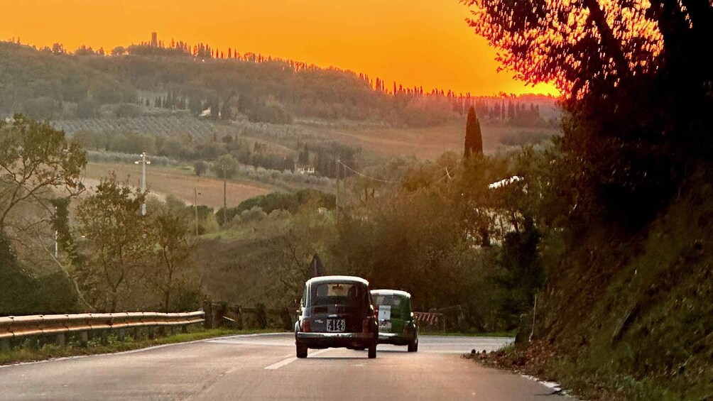 Picture 2 for Activity From Florence: Sunset Wine Tasting Tour in Vintage Car