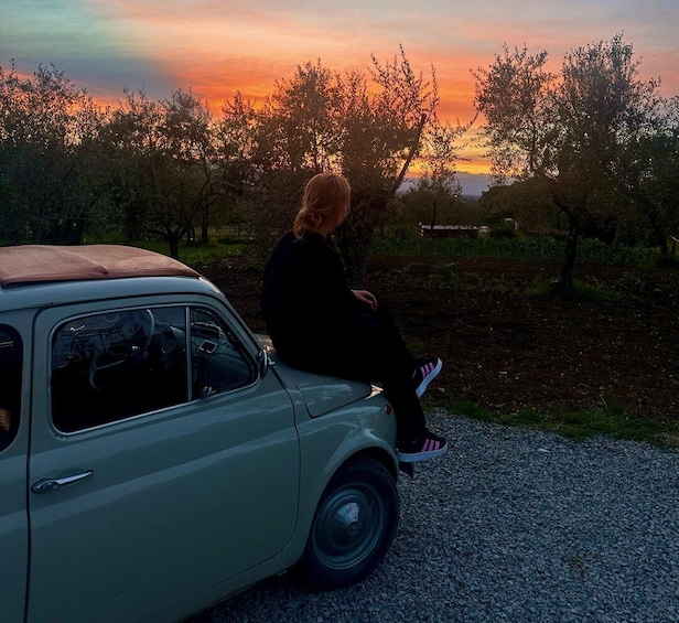 Picture 3 for Activity From Florence: Sunset Wine Tasting Tour in Vintage Car