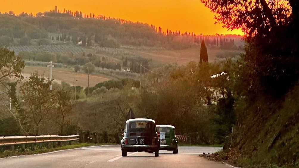 Picture 2 for Activity From Florence: Sunset Wine Tasting Tour in Vintage Car