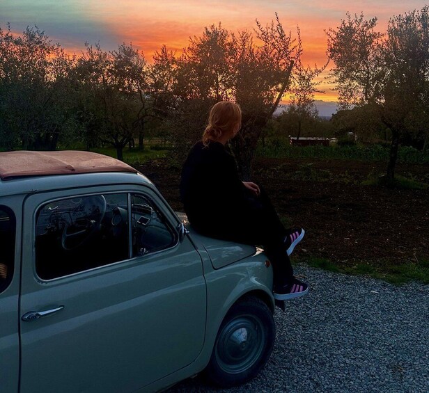 Picture 3 for Activity From Florence: Sunset Wine Tasting Tour in Vintage Car