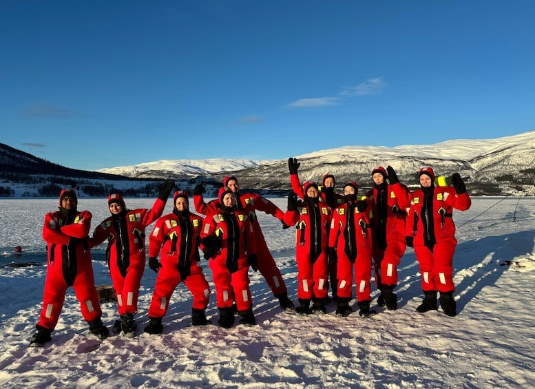 Picture 1 for Activity Tromsø: Arctic Ocean Floating Camp Rescue Suit Swimming