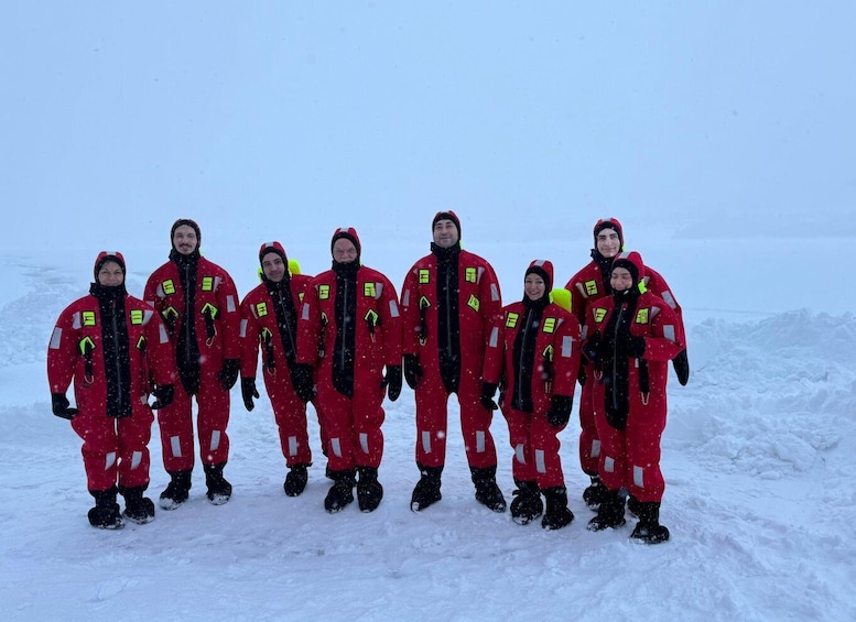 Picture 4 for Activity Tromsø: Arctic Ocean Floating Camp Rescue Suit Swimming