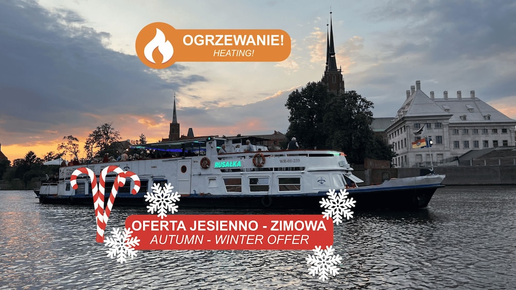 Wroclaw boat cruise by a Christmas ship!