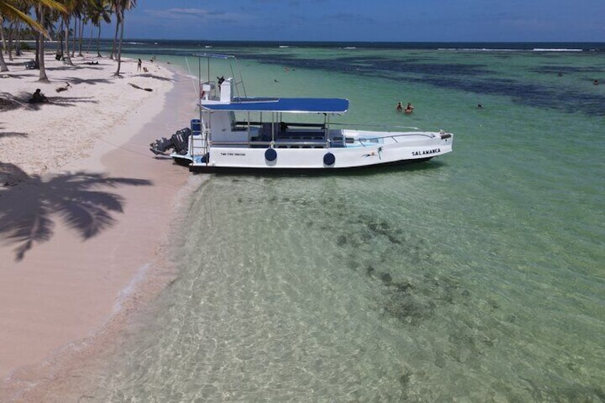 Our catamaran at Canto de la playa