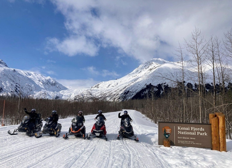 Snowmobile and Snowshoe Dual Adventure from Seward, AK