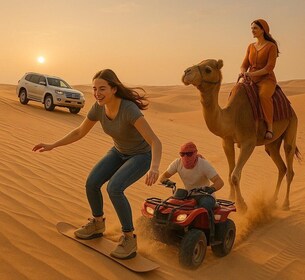 Doha: quad bike, Quad/Buggy Dune Bashing, Camel Ride, Sandboarding