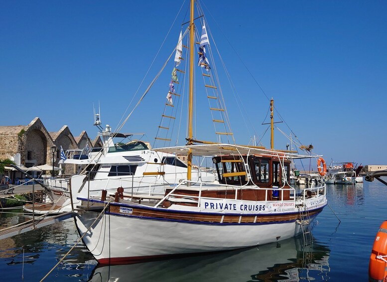 Picture 3 for Activity From Chania: Boat Trip to Lazaretta Island with Swim Stop