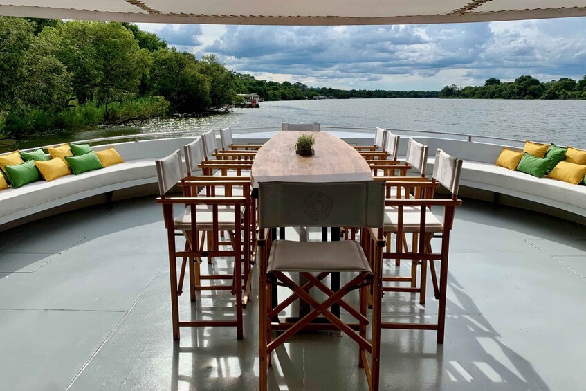 Picture 4 for Activity Zambezi River : Luxury Sunset Cruise With 4 Course Dinner