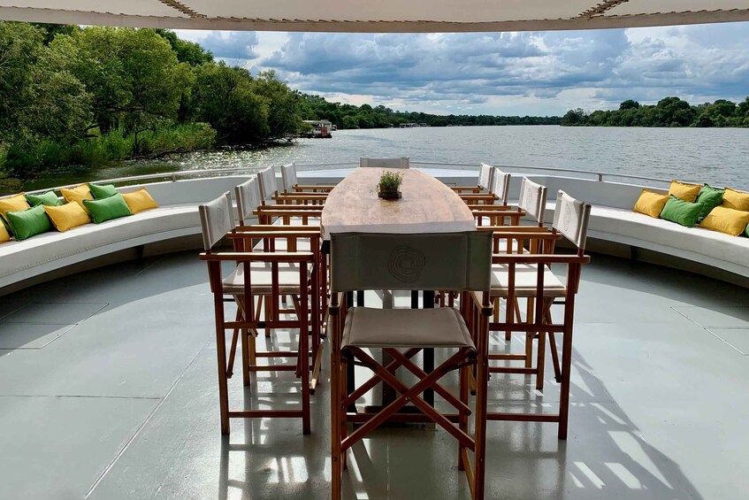 Picture 4 for Activity Zambezi River : Luxury Sunset Cruise With 4 Course Dinner