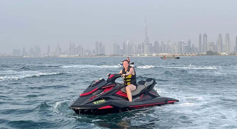 Dubai45Min Jetski adventure Burj Khalifa & burj al Arab view