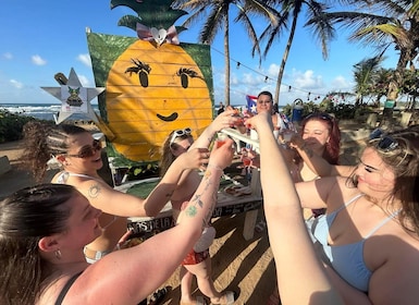From San Juan: Pinones Bar Hopping Food Tour & Caguas River