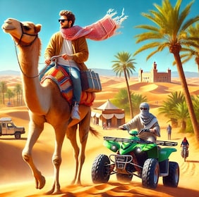 Marrakech : Agafay Desert Tour avec Quad, Camel Ride et Dîner