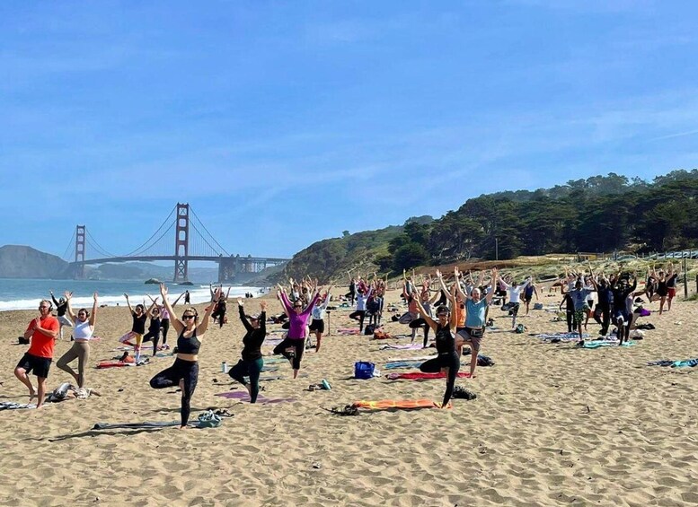 Picture 11 for Activity San Francisco: Silent Disco Yoga at Baker Beach