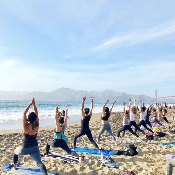 Picture 9 for Activity San Francisco: Silent Disco Yoga at Baker Beach