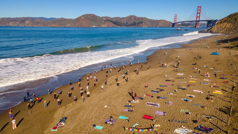 Picture 1 for Activity San Francisco: Silent Disco Yoga at Baker Beach