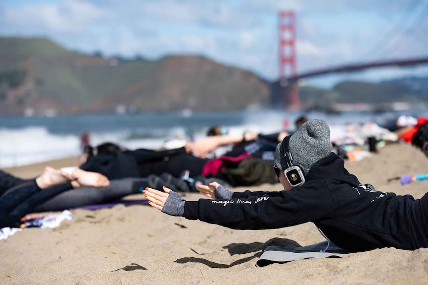 Picture 6 for Activity San Francisco: Silent Disco Yoga at Baker Beach