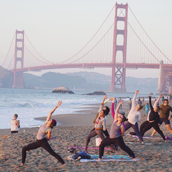 Picture 3 for Activity San Francisco: Silent Disco Yoga at Baker Beach