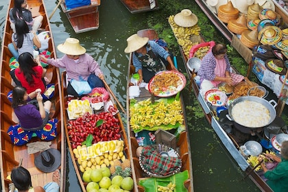 Train & Floating Market Spanish & English end at Mahanakhon