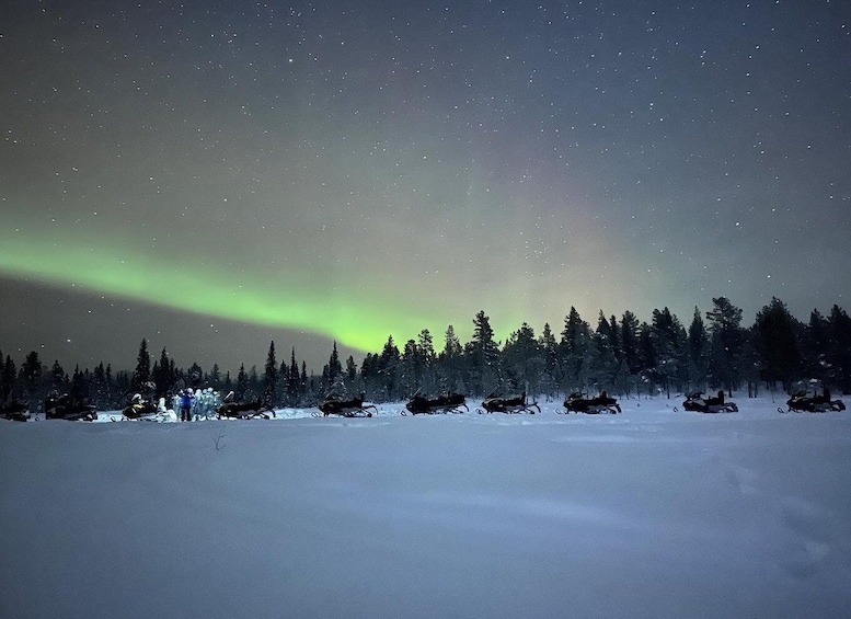 Picture 10 for Activity Kiruna: Guided Snowmobile Tour and Northern Lights Hunt