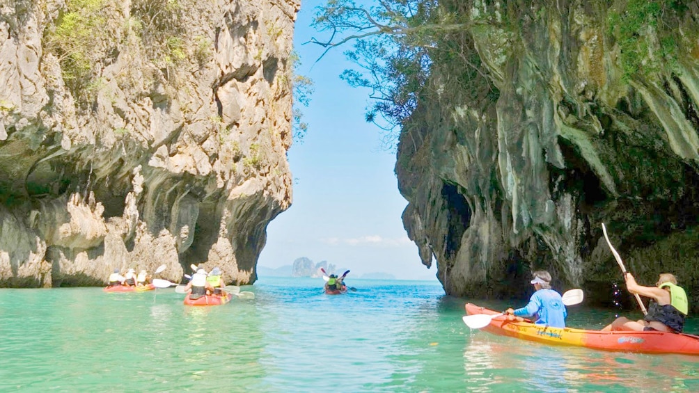 Group Sea Kayaking at Hong Island