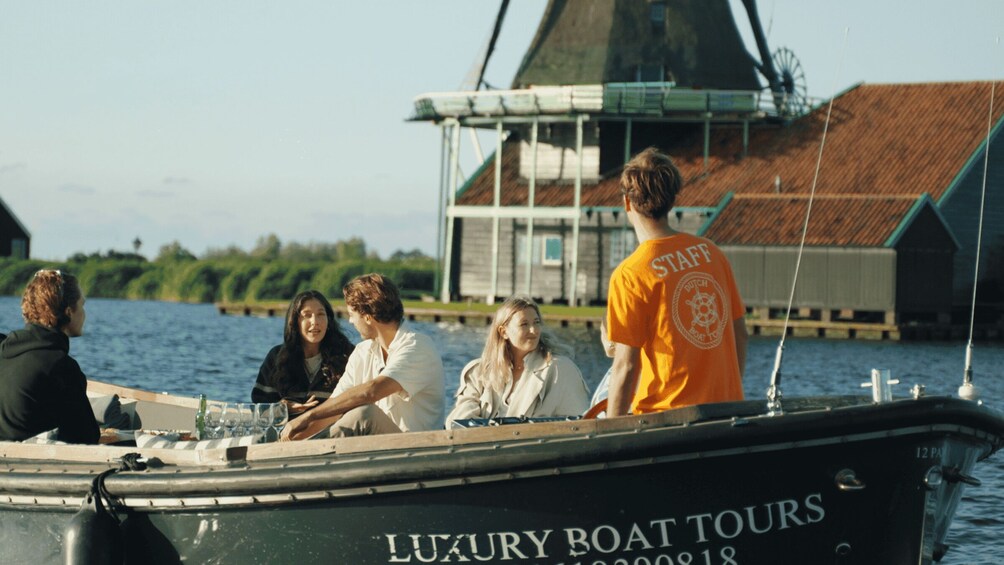 Picture 1 for Activity Zaanse Schans: Private Cruise + Live Guide + Drinks Included