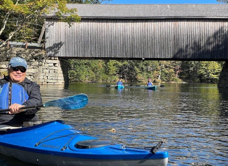 Guided Covered Bridge Kayak Tour, Southern Maine