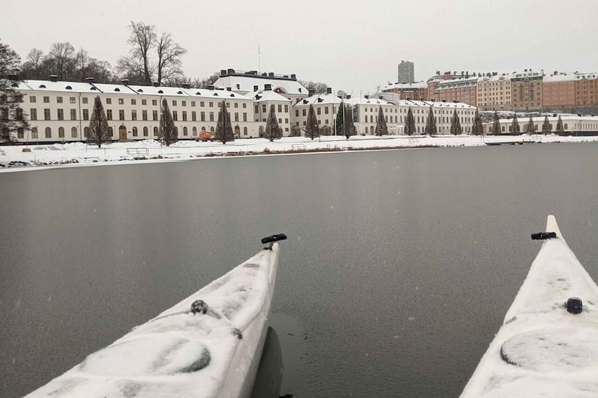 Picture 1 for Activity Stockholm: Winter Kayaking Tour with Optional Sauna Time