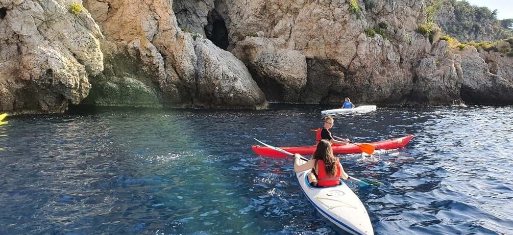 Picture 4 for Activity Taormina: Kayak Coastal Tour to Isola Bella and Blue Grotto