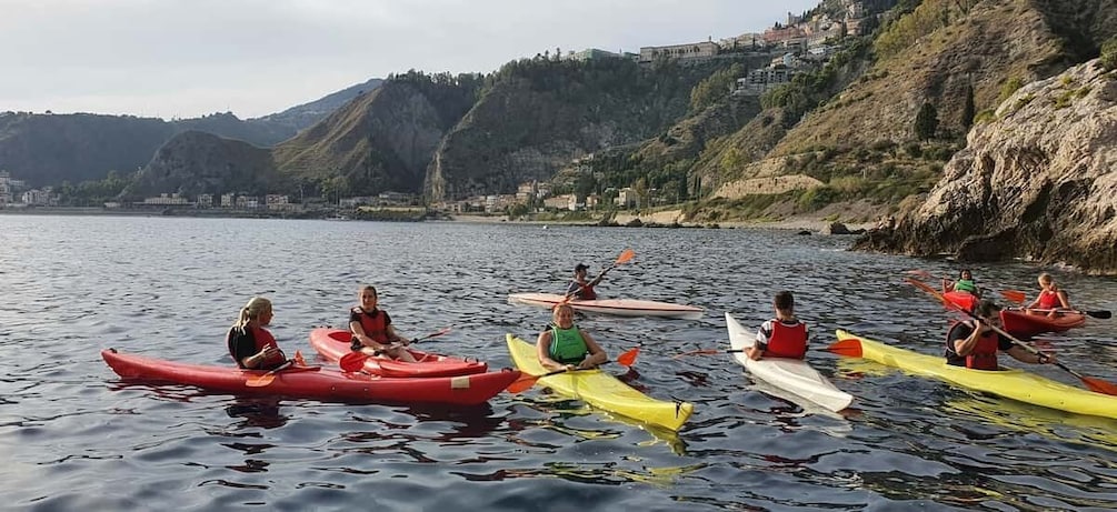 Picture 3 for Activity Taormina: Kayak Coastal Tour to Isola Bella and Blue Grotto