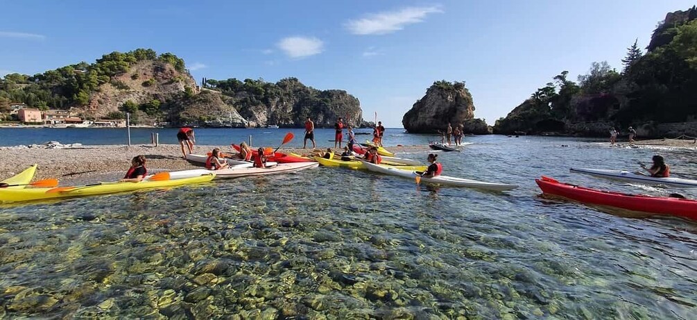 Picture 7 for Activity Taormina: Kayak Coastal Tour to Isola Bella and Blue Grotto