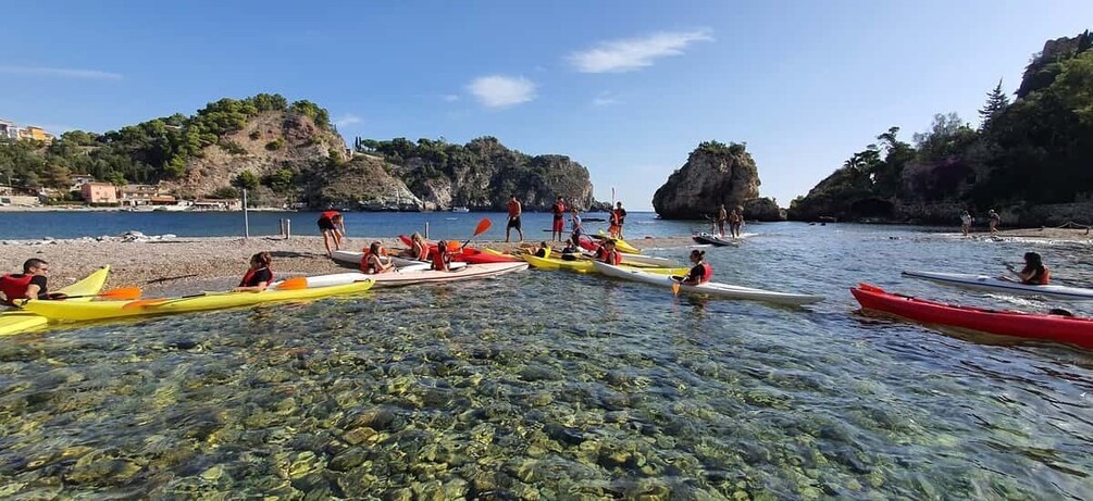 Picture 7 for Activity Taormina: Kayak Coastal Tour to Isola Bella and Blue Grotto
