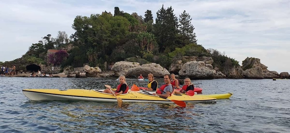 Picture 6 for Activity Taormina: Kayak Coastal Tour to Isola Bella and Blue Grotto