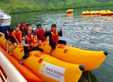 Bananbåtstur och upplevelse med klar kajak i Coron Palawan