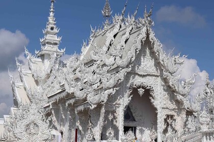 From Chiang Mai: Chiang Rai White & Blue temple, Black House