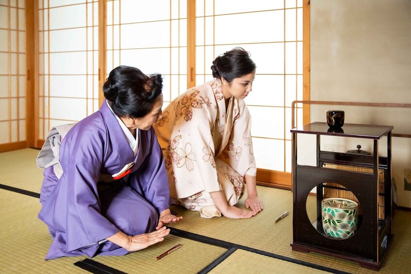 Picture 3 for Activity Tea Ceremony experience with simple kimono in Okinawa