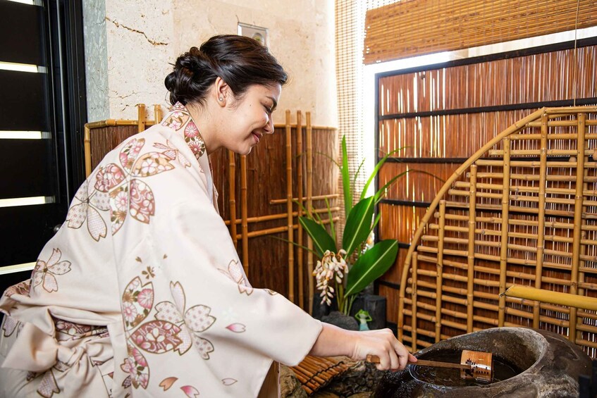 Picture 2 for Activity Tea Ceremony experience with simple kimono in Okinawa