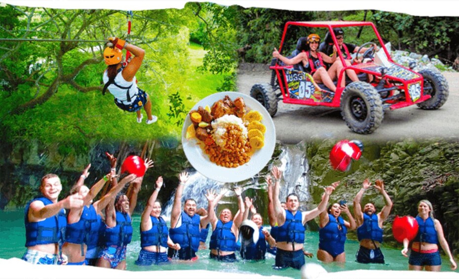 Triple adventure; Buggies, waterfalls and ziplines