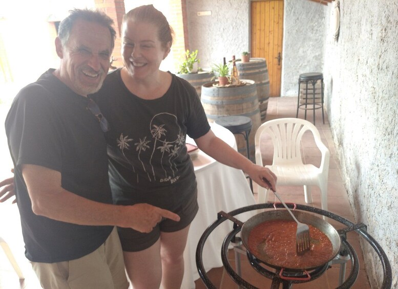 Picture 2 for Activity From Sitges: Paella Masterclass with Drink and Bike Ride