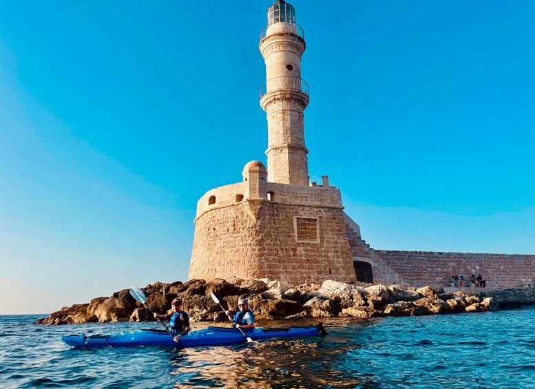 Picture 5 for Activity Chania: Morning Sea Kayak Tour Along the Coastline