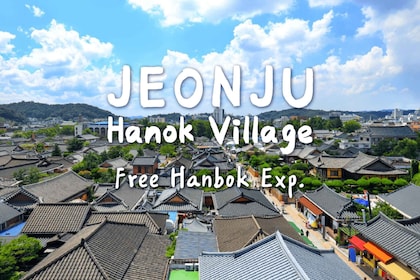 Seoul/Busan: Jeonju Hanok-landsby med Hanbok-oplevelse