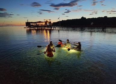 Pula: Blue Cave After Sunset/Night Tour in Transparent Kayak