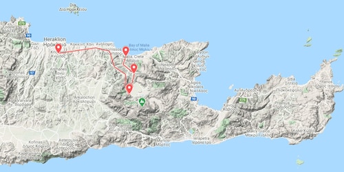 Desde Heraklion: recorrido privado por la cueva de Zeus y el palacio de Kno...